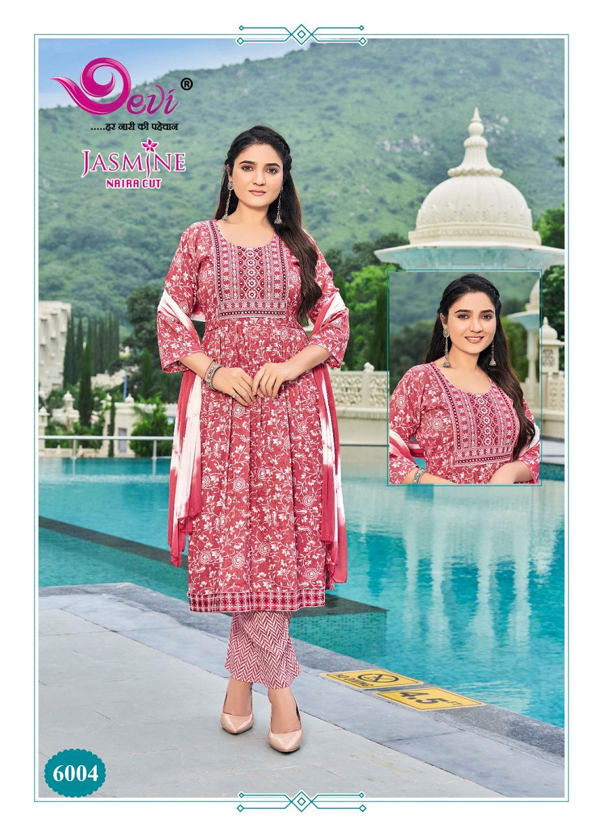 Jasmine Vol 6 By Devi Rayon Capsule Printed Kurti WIth Bottom Dupatta Wholesale Online

